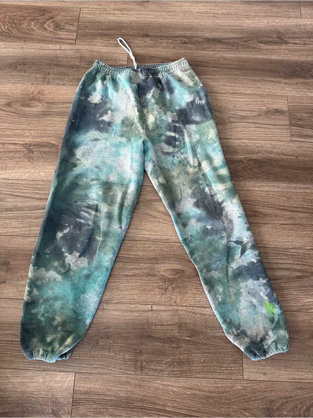 Unique Green Tie-Dye Jogger Pants